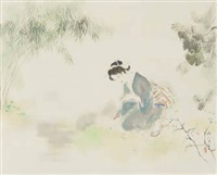 Picking horsetails | 土筆摘む